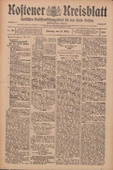 Kostener Kreisblatt: amtliches Veröffentlichungsblatt für den Kreis Kosten 1913.03.25 Jg.48 Nr36