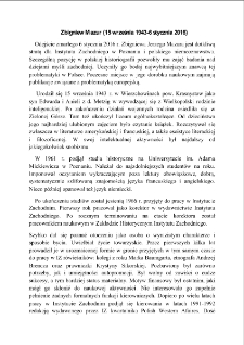 Zbigniew Mazur (15 września 1943-6 stycznia 2016)