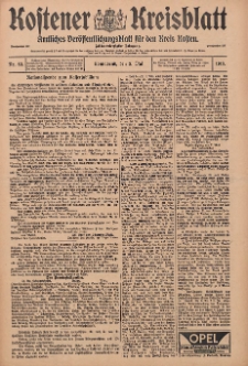 Kostener Kreisblatt: amtliches Ver&ouml;ffentlichungsblatt f&uuml;r den Kreis Kosten 1913.05.03 Jg.48 Nr53