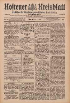 Kostener Kreisblatt: amtliches Veröffentlichungsblatt für den Kreis Kosten 1913.05.06 Jg.48 Nr54