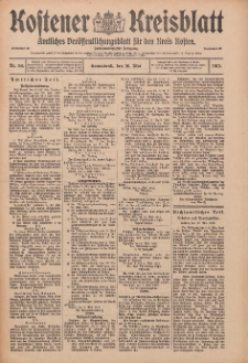 Kostener Kreisblatt: amtliches Veröffentlichungsblatt für den Kreis Kosten 1913.05.10 Jg.48 Nr56