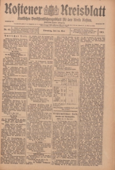Kostener Kreisblatt: amtliches Veröffentlichungsblatt für den Kreis Kosten 1913.05.13 Jg.48 Nr57