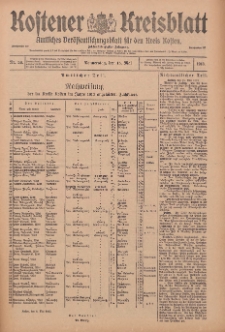 Kostener Kreisblatt: amtliches Ver&ouml;ffentlichungsblatt f&uuml;r den Kreis Kosten 1913.05.15 Jg.48 Nr58
