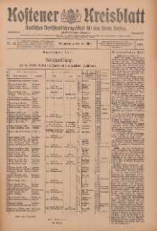 Kostener Kreisblatt: amtliches Veröffentlichungsblatt für den Kreis Kosten 1913.05.15 Jg.48 Nr58