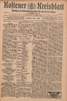 Kostener Kreisblatt: amtliches Ver&ouml;ffentlichungsblatt f&uuml;r den Kreis Kosten 1913.05.17 Jg.48 Nr59