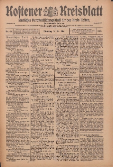 Kostener Kreisblatt: amtliches Ver&ouml;ffentlichungsblatt f&uuml;r den Kreis Kosten 1913.05.20 Jg.48 Nr60