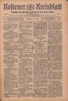 Kostener Kreisblatt: amtliches Veröffentlichungsblatt für den Kreis Kosten 1913.05.20 Jg.48 Nr60