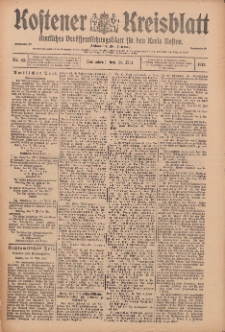 Kostener Kreisblatt: amtliches Ver&ouml;ffentlichungsblatt f&uuml;r den Kreis Kosten 1913.05.24 Jg.48 Nr62