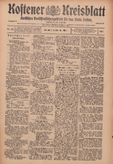 Kostener Kreisblatt: amtliches Ver&ouml;ffentlichungsblatt f&uuml;r den Kreis Kosten 1913.05.31 Jg.48 Nr65