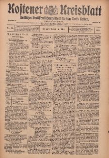 Kostener Kreisblatt: amtliches Veröffentlichungsblatt für den Kreis Kosten 1913.05.31 Jg.48 Nr65