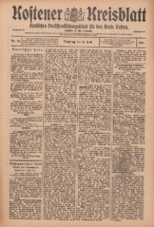 Kostener Kreisblatt: amtliches Ver&ouml;ffentlichungsblatt f&uuml;r den Kreis Kosten 1913.06.03 Jg.48 Nr66