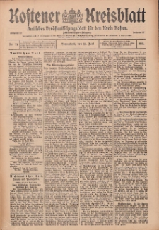 Kostener Kreisblatt: amtliches Veröffentlichungsblatt für den Kreis Kosten 1913.06.14 Jg.48 Nr71