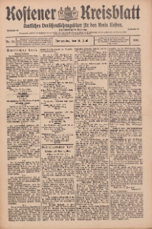 Kostener Kreisblatt: amtliches Veröffentlichungsblatt für den Kreis Kosten 1913.06.19 Jg.48 Nr73