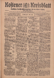 Kostener Kreisblatt: amtliches Ver&ouml;ffentlichungsblatt f&uuml;r den Kreis Kosten 1913.06.24 Jg.48 Nr75