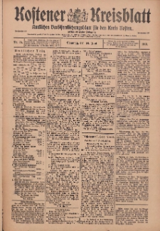 Kostener Kreisblatt: amtliches Veröffentlichungsblatt für den Kreis Kosten 1913.06.24 Jg.48 Nr75