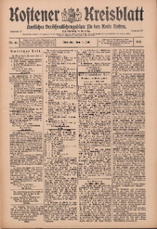 Kostener Kreisblatt: amtliches Ver&ouml;ffentlichungsblatt f&uuml;r den Kreis Kosten 1913.07.08 Jg.48 Nr81