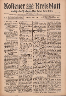 Kostener Kreisblatt: amtliches Veröffentlichungsblatt für den Kreis Kosten 1913.07.08 Jg.48 Nr81