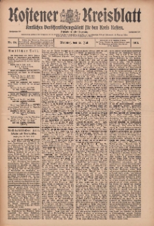 Kostener Kreisblatt: amtliches Veröffentlichungsblatt für den Kreis Kosten 1913.07.15 Jg.48 Nr84