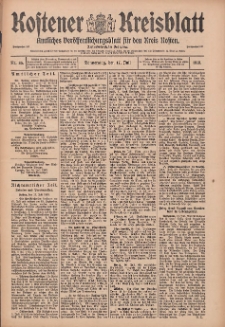Kostener Kreisblatt: amtliches Ver&ouml;ffentlichungsblatt f&uuml;r den Kreis Kosten 1913.07.17 Jg.48 Nr85