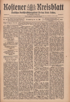 Kostener Kreisblatt: amtliches Veröffentlichungsblatt für den Kreis Kosten 1913.07.17 Jg.48 Nr85