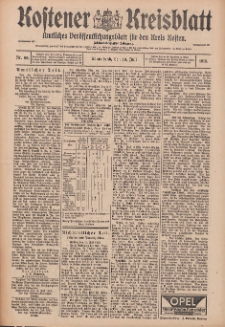 Kostener Kreisblatt: amtliches Ver&ouml;ffentlichungsblatt f&uuml;r den Kreis Kosten 1913.07.19 Jg.48 Nr86