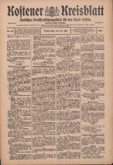 Kostener Kreisblatt: amtliches Veröffentlichungsblatt für den Kreis Kosten 1913.07.24 Jg.48 Nr88