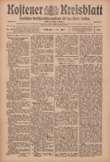 Kostener Kreisblatt: amtliches Veröffentlichungsblatt für den Kreis Kosten 1913.08.05 Jg.48 Nr93