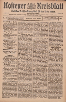 Kostener Kreisblatt: amtliches Veröffentlichungsblatt für den Kreis Kosten 1913.08.09 Jg.48 Nr95