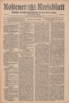 Kostener Kreisblatt: amtliches Veröffentlichungsblatt für den Kreis Kosten 1913.08.12 Jg.48 Nr96