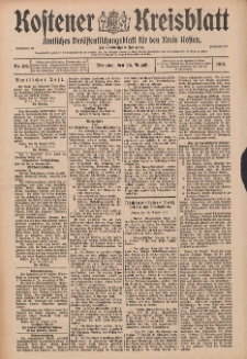Kostener Kreisblatt: amtliches Veröffentlichungsblatt für den Kreis Kosten 1913.08.26 Jg.48 Nr102