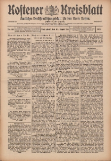 Kostener Kreisblatt: amtliches Veröffentlichungsblatt für den Kreis Kosten 1913.08.13 Jg.48 Nr110