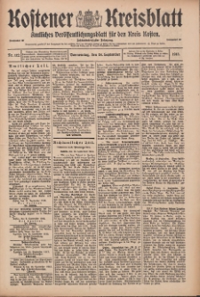 Kostener Kreisblatt: amtliches Veröffentlichungsblatt für den Kreis Kosten 1913.08.18 Jg.48 Nr112