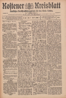 Kostener Kreisblatt: amtliches Ver&ouml;ffentlichungsblatt f&uuml;r den Kreis Kosten 1913.09.20 Jg.48 Nr113