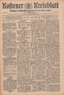 Kostener Kreisblatt: amtliches Veröffentlichungsblatt für den Kreis Kosten 1913.09.20 Jg.48 Nr113