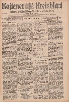 Kostener Kreisblatt: amtliches Ver&ouml;ffentlichungsblatt f&uuml;r den Kreis Kosten 1913.10.11 Jg.48 Nr122