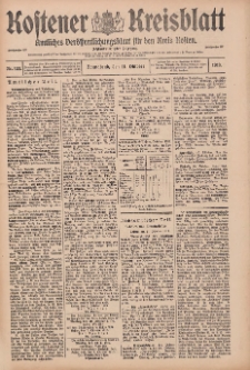 Kostener Kreisblatt: amtliches Veröffentlichungsblatt für den Kreis Kosten 1913.10.11 Jg.48 Nr122