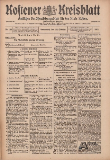 Kostener Kreisblatt: amtliches Veröffentlichungsblatt für den Kreis Kosten 1913.10.25 Jg.48 Nr128