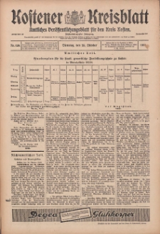 Kostener Kreisblatt: amtliches Ver&ouml;ffentlichungsblatt f&uuml;r den Kreis Kosten 1913.10.28 Jg.48 Nr129