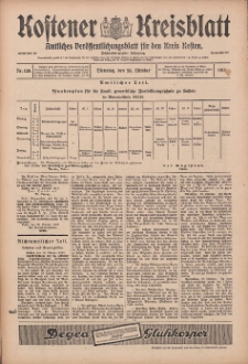 Kostener Kreisblatt: amtliches Veröffentlichungsblatt für den Kreis Kosten 1913.10.28 Jg.48 Nr129
