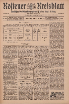 Kostener Kreisblatt: amtliches Ver&ouml;ffentlichungsblatt f&uuml;r den Kreis Kosten 1913.10.30 Jg.48 Nr130