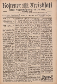 Kostener Kreisblatt: amtliches Veröffentlichungsblatt für den Kreis Kosten 1913.11.11 Jg.48 Nr135