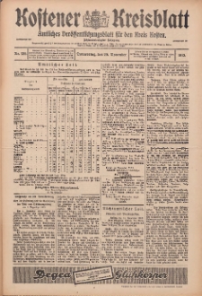 Kostener Kreisblatt: amtliches Veröffentlichungsblatt für den Kreis Kosten 1913.11.20 Jg.48 Nr139