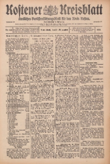 Kostener Kreisblatt: amtliches Ver&ouml;ffentlichungsblatt f&uuml;r den Kreis Kosten 1913.11.29 Jg.48 Nr143