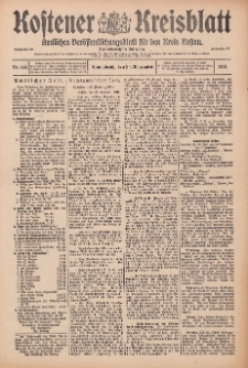 Kostener Kreisblatt: amtliches Veröffentlichungsblatt für den Kreis Kosten 1913.11.29 Jg.48 Nr143
