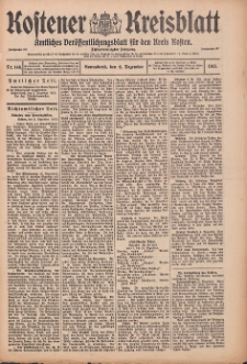 Kostener Kreisblatt: amtliches Ver&ouml;ffentlichungsblatt f&uuml;r den Kreis Kosten 1913.12.06 Jg.48 Nr146