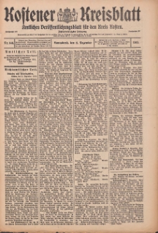 Kostener Kreisblatt: amtliches Veröffentlichungsblatt für den Kreis Kosten 1913.12.06 Jg.48 Nr146