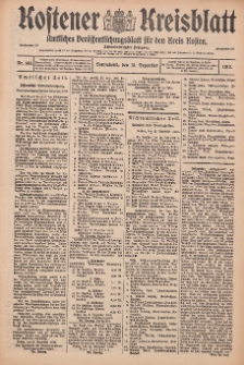 Kostener Kreisblatt: amtliches Veröffentlichungsblatt für den Kreis Kosten 1913.12.13 Jg.48 Nr149