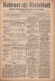 Kostener Kreisblatt: amtliches Veröffentlichungsblatt für den Kreis Kosten 1914.01.10 Jg.49 Nr5
