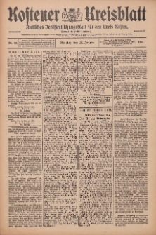 Kostener Kreisblatt: amtliches Veröffentlichungsblatt für den Kreis Kosten 1914.01.27 Jg.49 Nr12