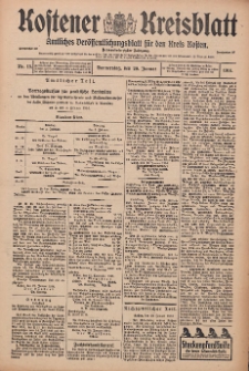 Kostener Kreisblatt: amtliches Ver&ouml;ffentlichungsblatt f&uuml;r den Kreis Kosten 1914.01.29 Jg.49 Nr13